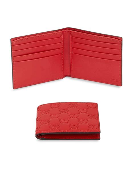 gucci red blue stripe wallet|Gucci signature wallet red.